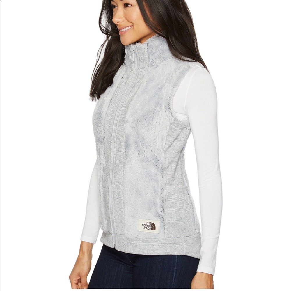 White NORTHFACE Fur vest